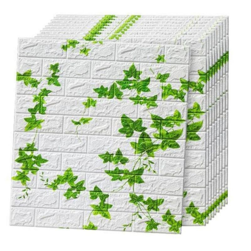 bata foam brick foam pelindung dinding busa bata putih daun bata 3D wallpaper dinding