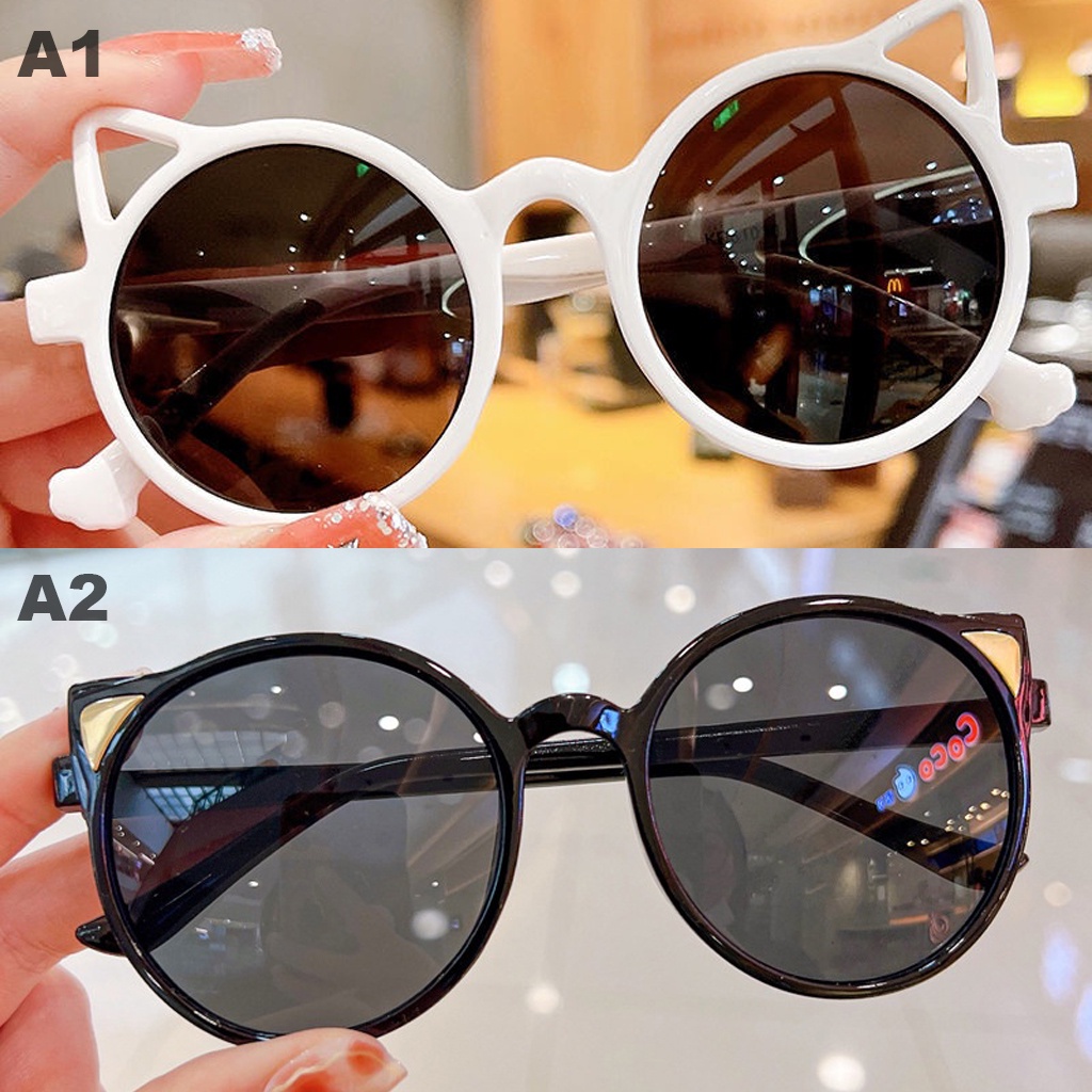 ☛TK☚ Kacamata Anak Kucing 6685 Kacamata Hitam Fashion Telinga Kucing Kaca Mata Hitam High Quality Kids Sunglasses Kaca Mata Murah Import G015 020