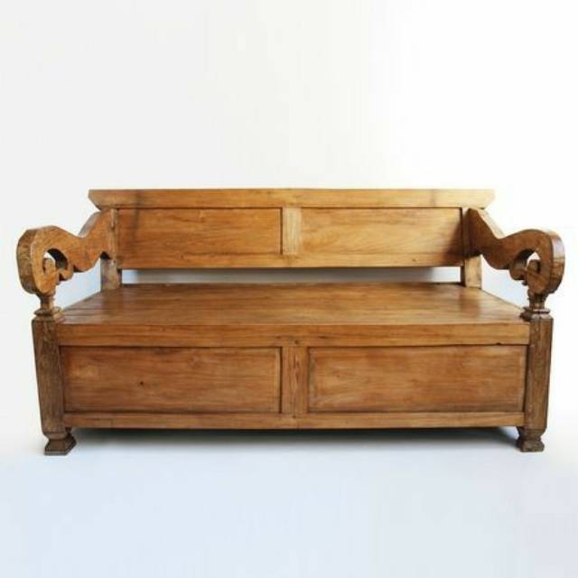 Kursi risban jawa kuno vintage kayu jati murah - kursi bale bale - kursi tamu antik