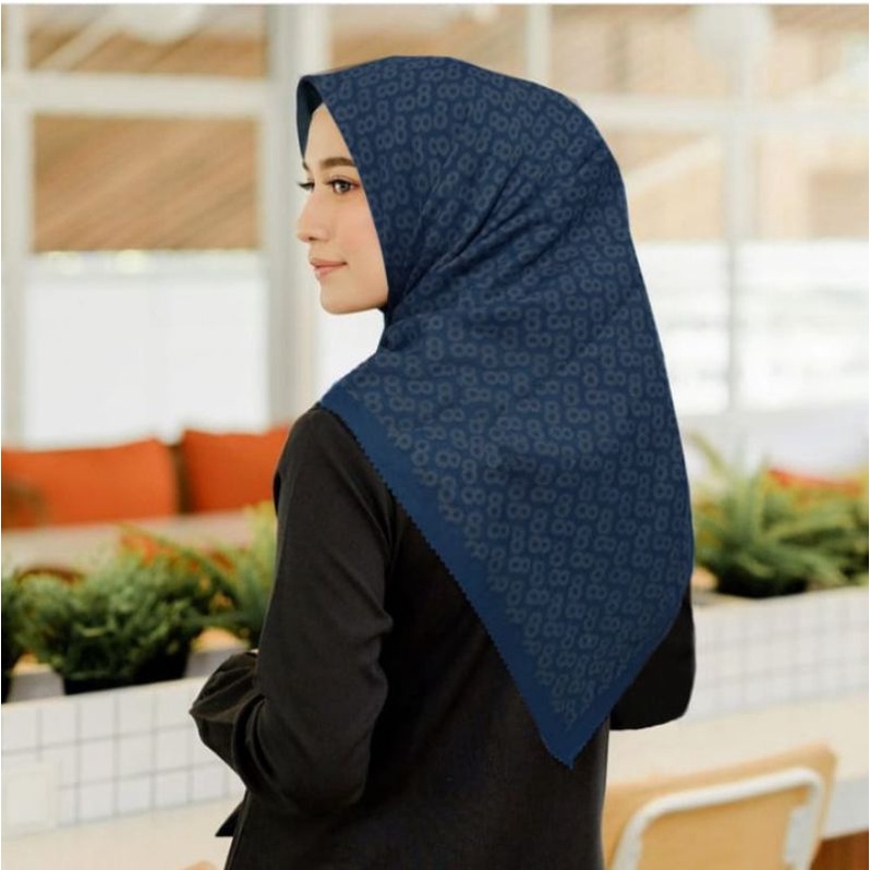 SALE HIJAB / HURUF NAVY / COD / KERUDUNG VOAL MOTIF / SEGI EMPAT VOAL / JILBAB TERBARU / LASER CUT