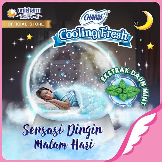 Charm Pembalut Safe Night Ukuran 23cm 29cm 35cm 42cm dan Cooling Fresh Free 2pads