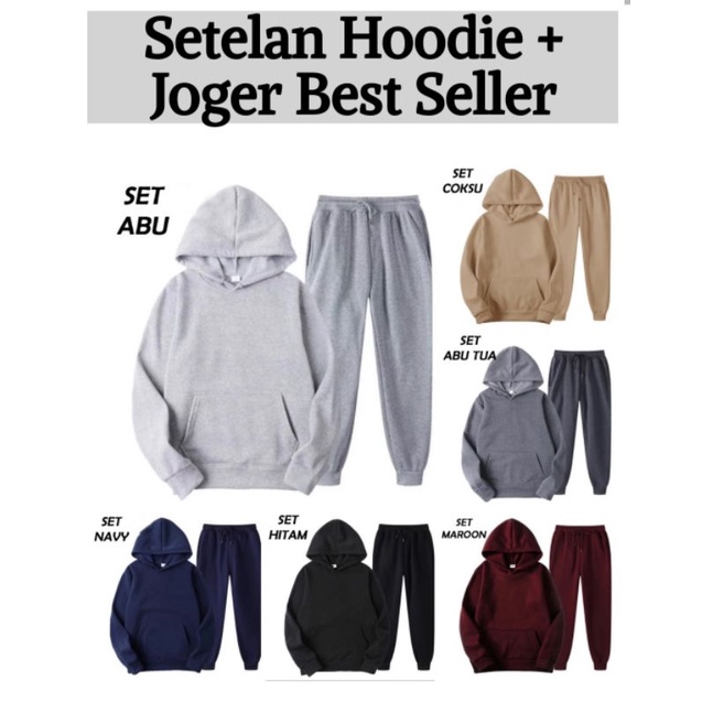 setelan Hoodie joger