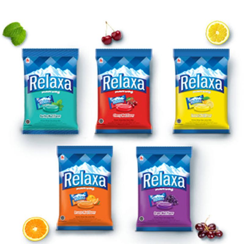 

Permen relaxa biru barley mint / orange mint/ grape 125gr