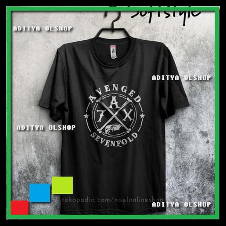 Baju Kaos Pria Distro Kaos Distro Cotton Band Polyflex Gildan A7X Avenged Sevenfold Logo Murah