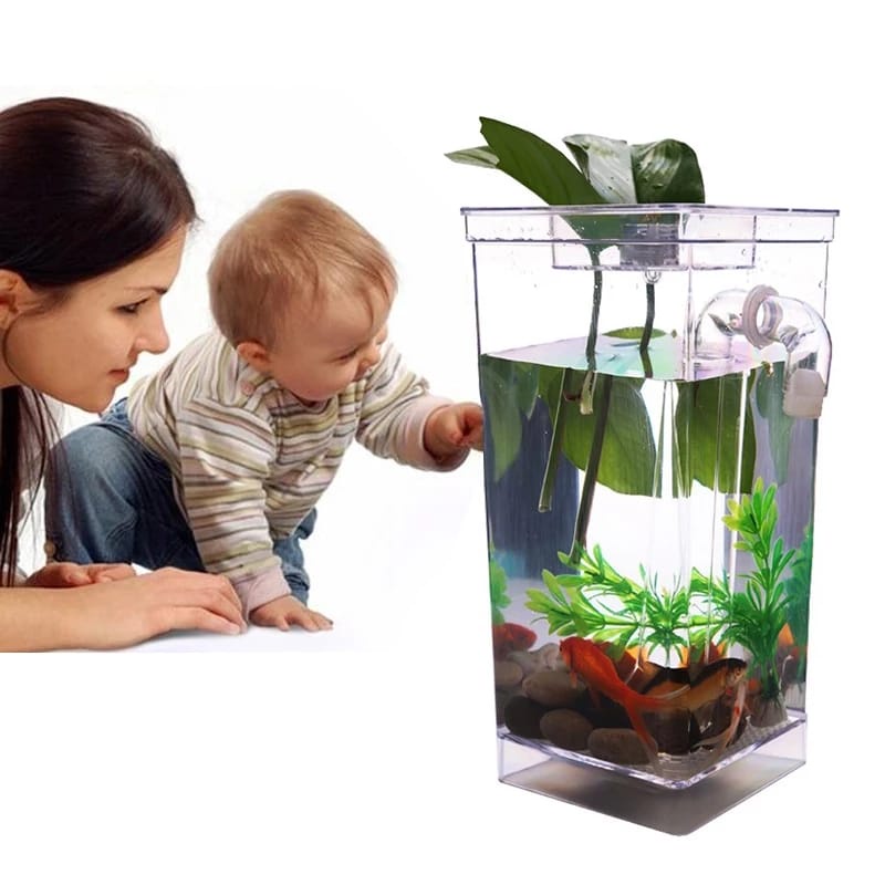 Akuarium Mini Aquarium My Fun Fish Cleaning Tank Betta Cupang