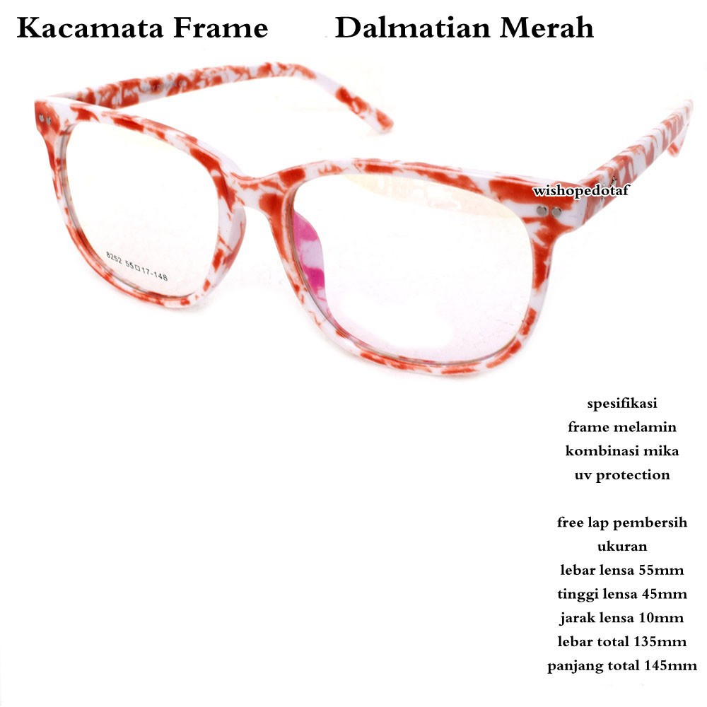 Kacamata Import Frame Art Netral Merah