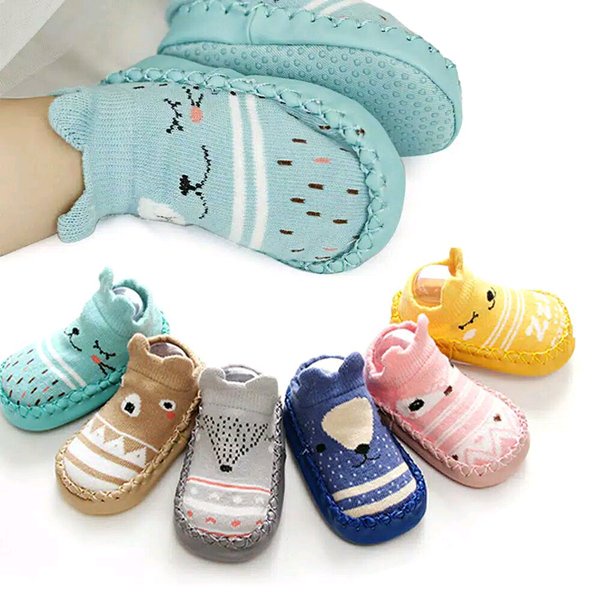 Sepatu Anak Bayi - Baby Prewalker Shoes Socks Anti Slip Kaos Kaki Anak Bayi Motif Cute Import Murah