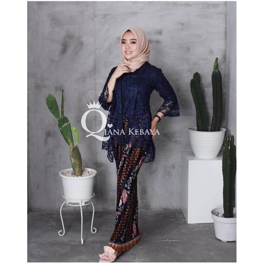 set kebaya brukat kutubaru qiana berkualitas