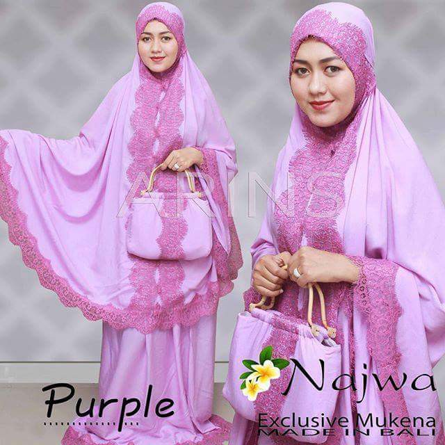 MUKENA NAJWA ORIGINAL TERBARU / MUKENA SUPER JUMBO KATUN ADEM / MUKENA RENDA BRUKAT