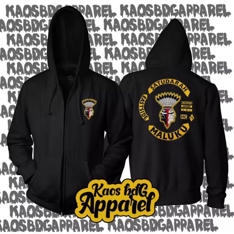 Jaket Hoodie Sweater Tulisan Logo Satu Darah Maluku