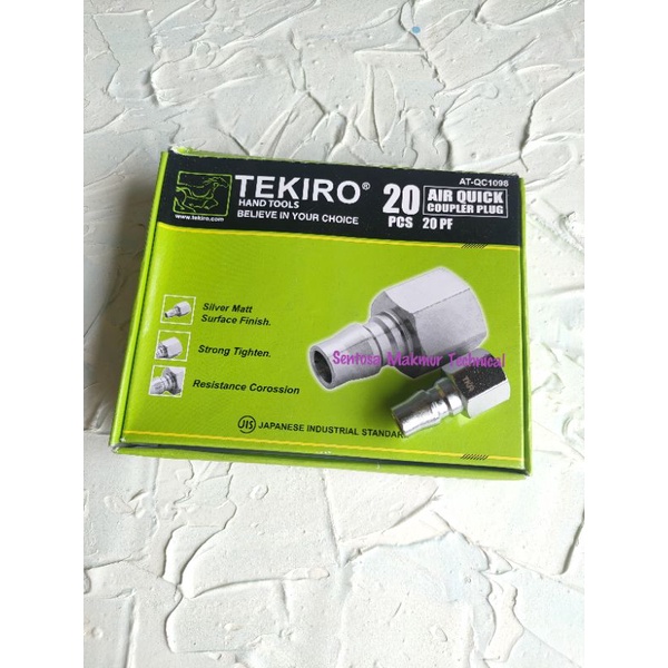 TEKIRO PF 20 1/4&quot; Quick Coupler Kopler Nepel Selang Kompresor PF20