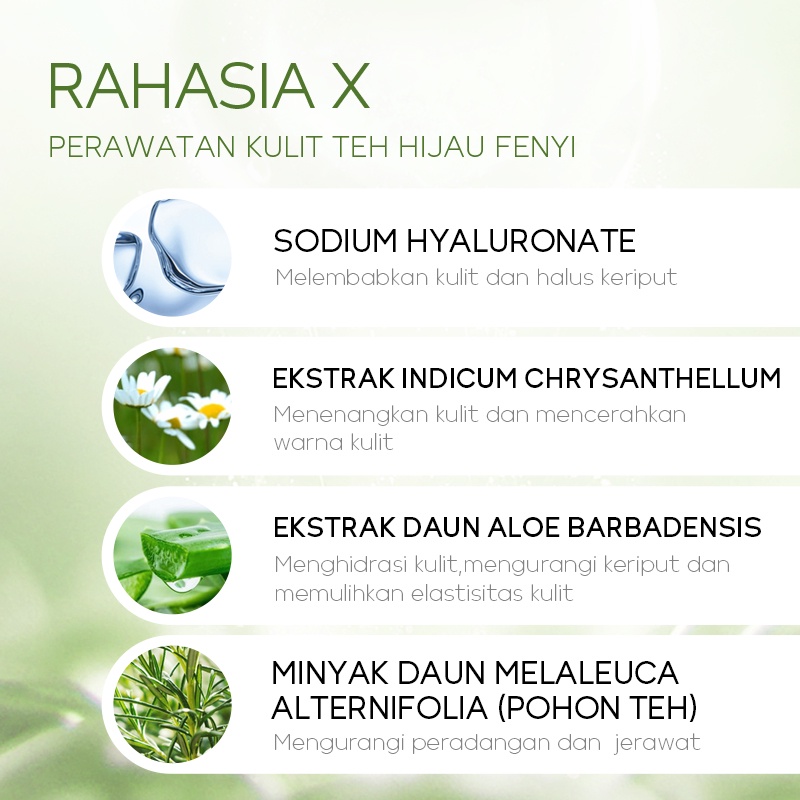 BPOM Fenyi Green Tea Lotion Wajah Menenangkan Kulit Melembabkan Mengontrol Minyak 100ml