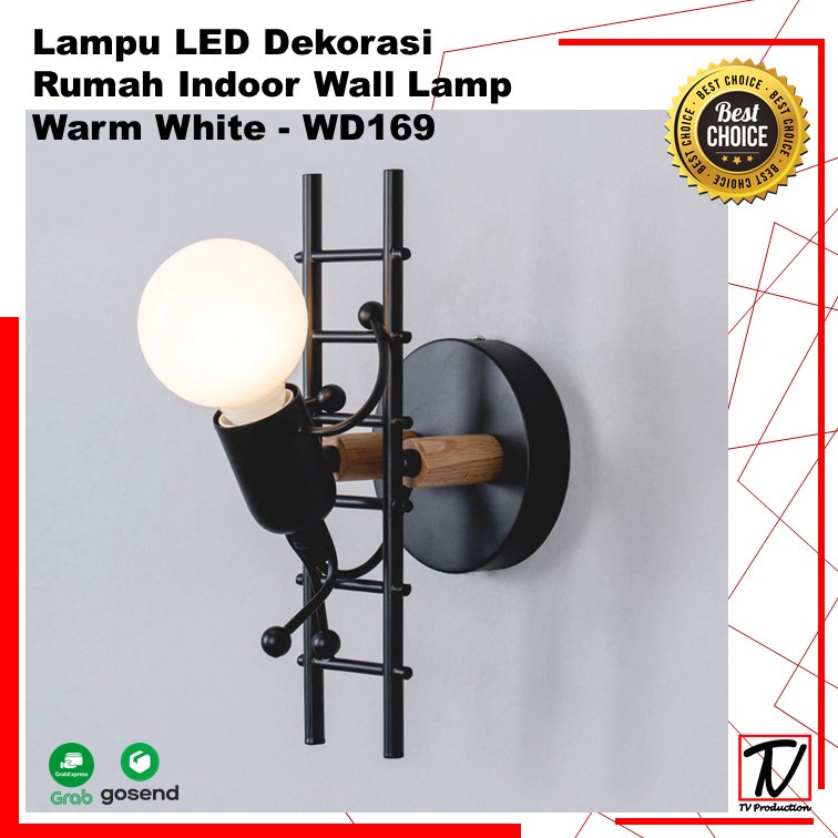 Lampu Dinding Hias Rumah Indoor LED Warm White 3000K E27 - WD169