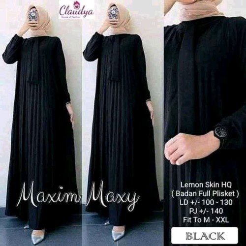Gamis Plisket Maxy / Gamis Maxy Pliskey / Gamis Dasi Plisket / Baju Muslim / Dres Plisket