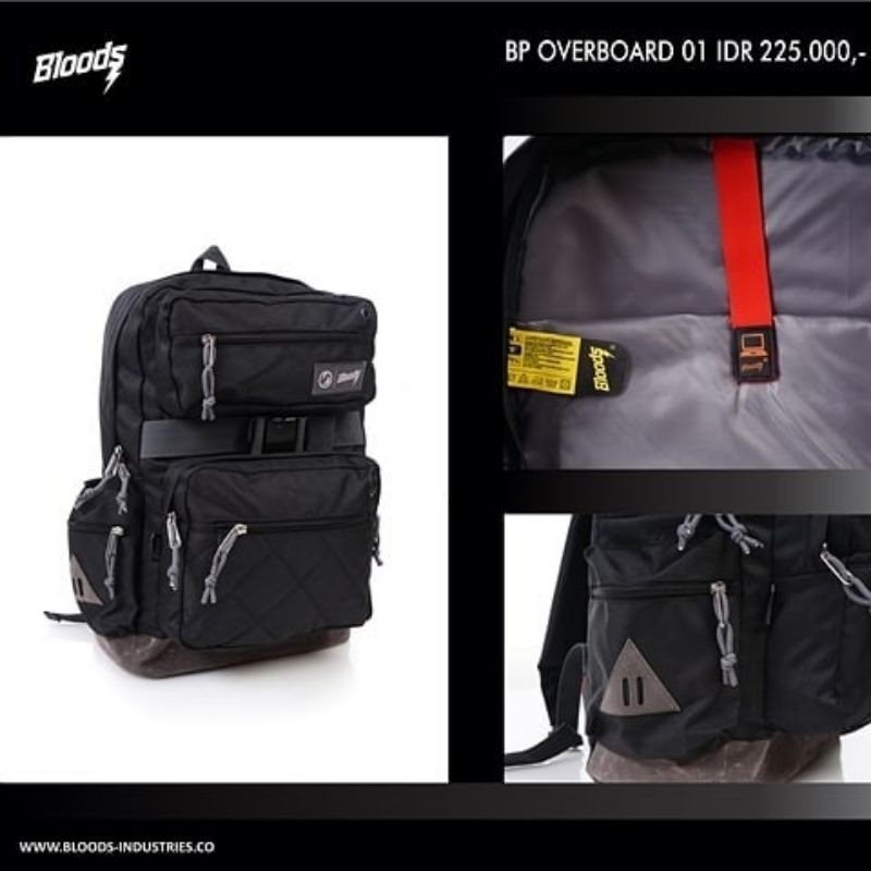 TAS RANSEL BAGPACK BACKPACK BLOODS BP OVERBOARD 01 ORIGINAL