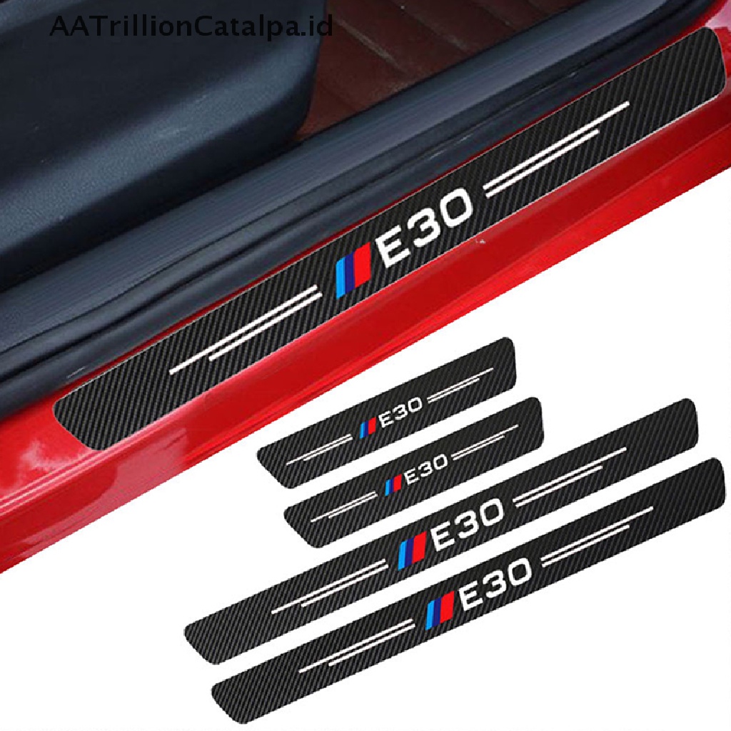 Aatrillioncatalpa 4pcs Stiker Pelindung Pintu Mobil Untuk BM E30 E34 E46 E60 E90