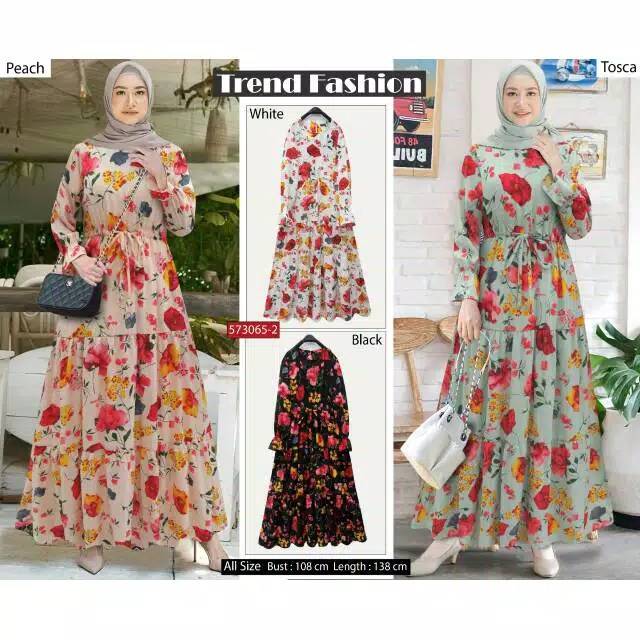 Dress flower Extu/gamis extu