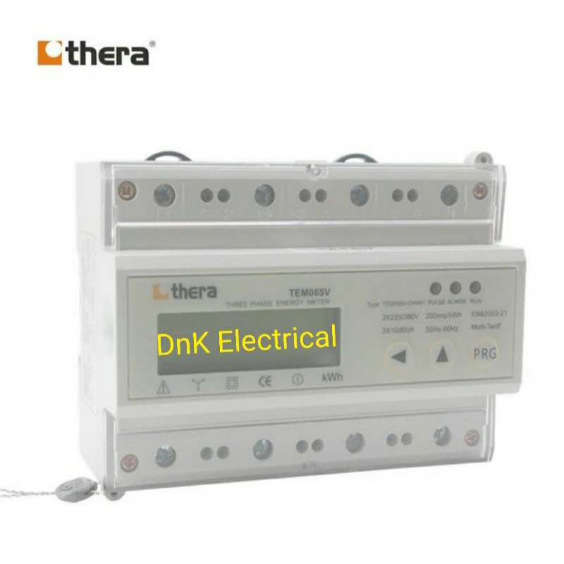 KWH Meter 3 Phase Direct Multitariff (Digital/LCD) Modbus THERA TEM065V-DH491