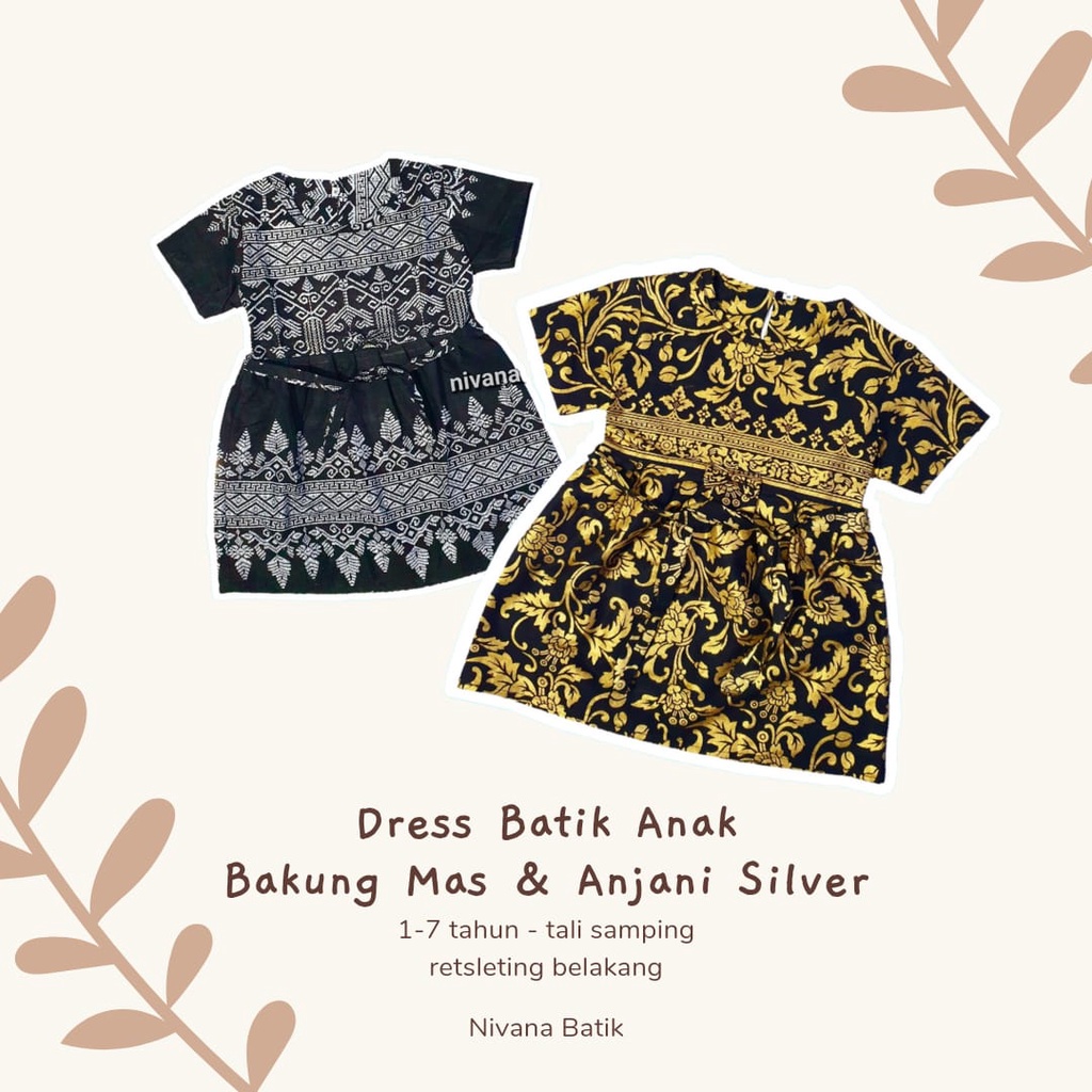 DRESS ANAK BATIK PEREMPUAN 1 - 7 TAHUN