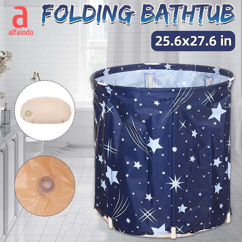 Folding Bathtub Portable Bak Mandi Lipat untuk Anak dan Dewasa UK 70 X 70 CM - CDLC-BM001