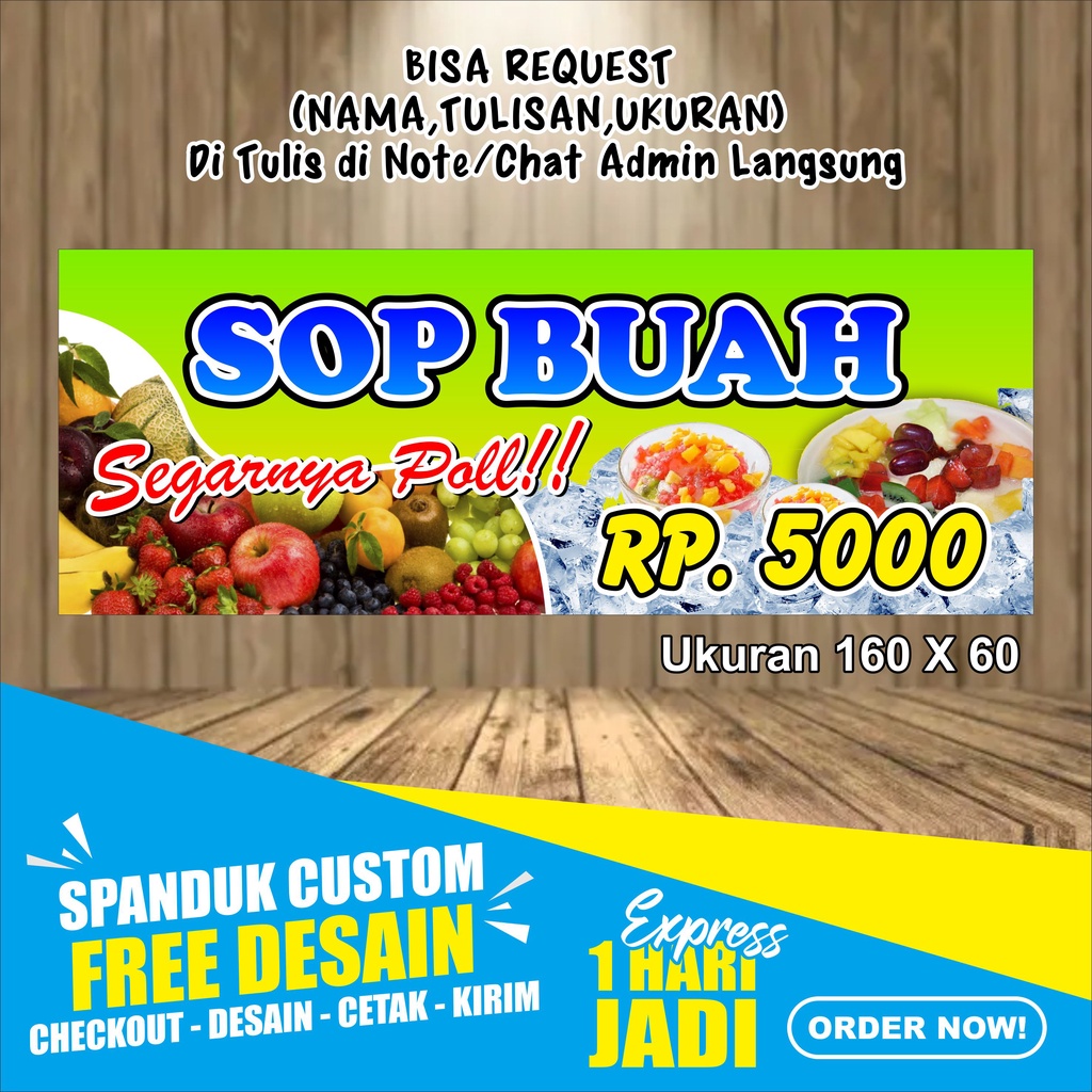 SPANDUK/BANNER ES BUAH SEGAR