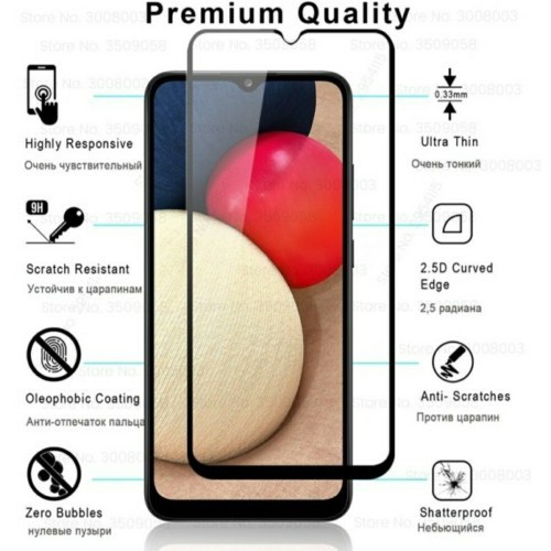 KOREAN Tempered Glass Samsung A02S A025F 6.5 inchi FULL SCREEN TG 5D 9D 21D FULL GLUE