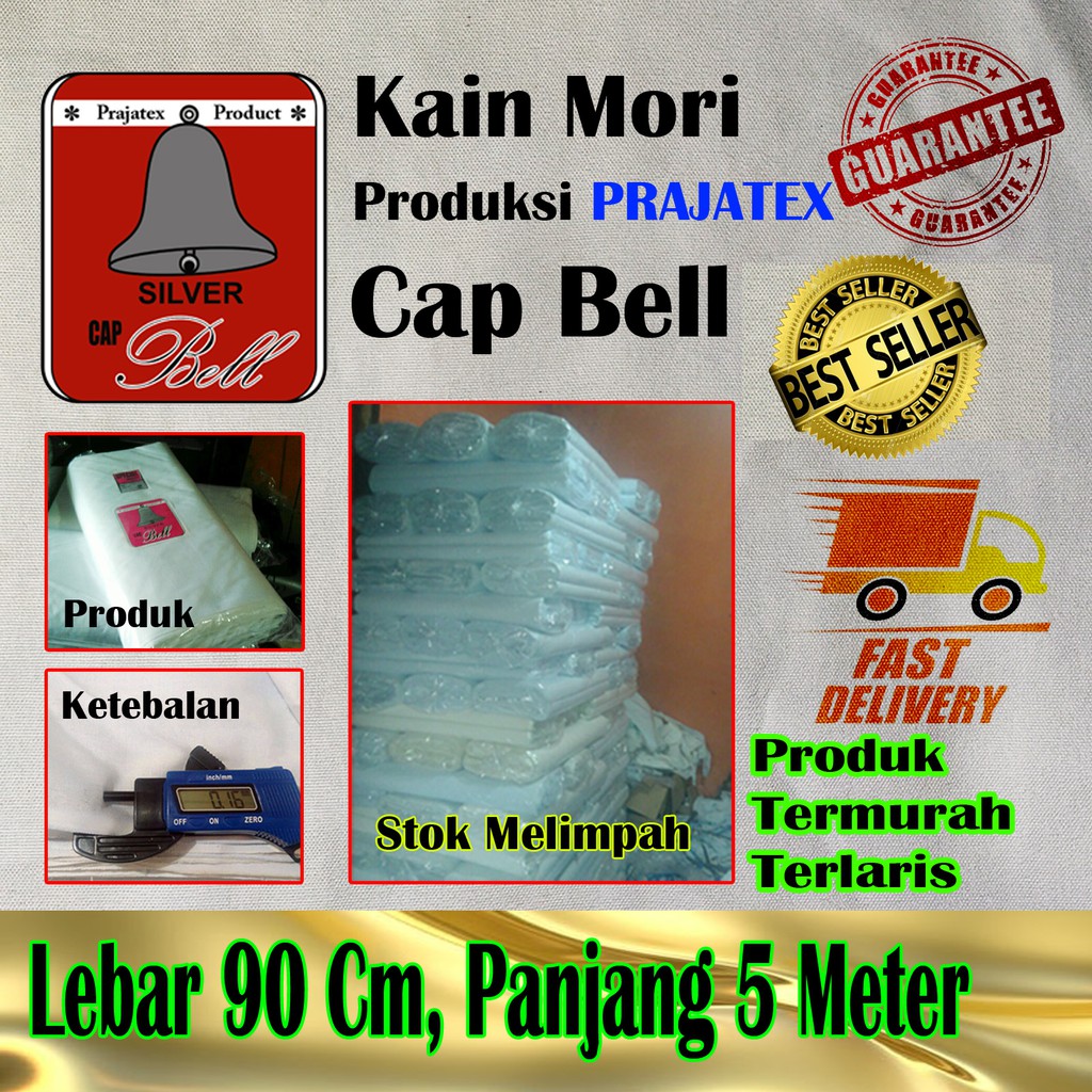 Kain Kafan Kain Mori Termurah Lebar 90 Cm 5 Meter Shopee Indonesia