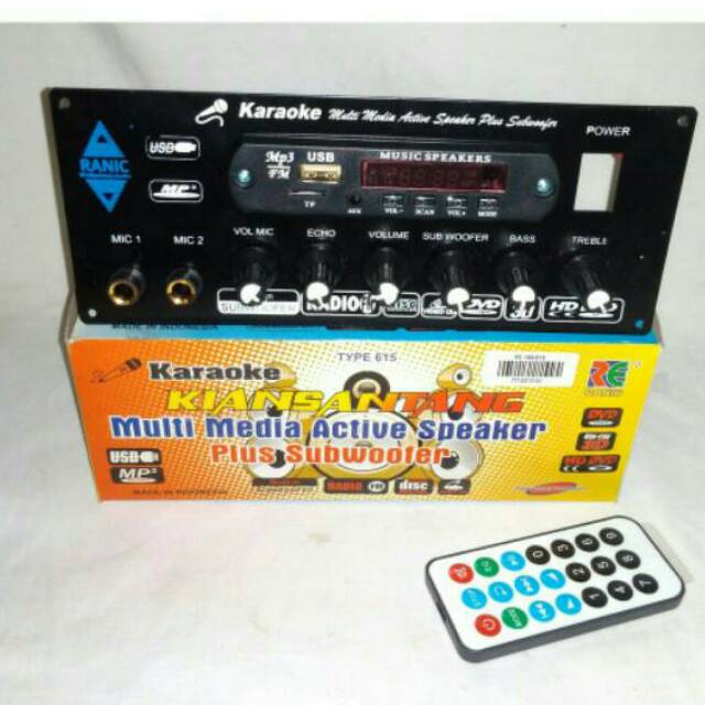 KIT TONE CONTROL AKTIF KARAOKE mic echo mp3 PLAYER