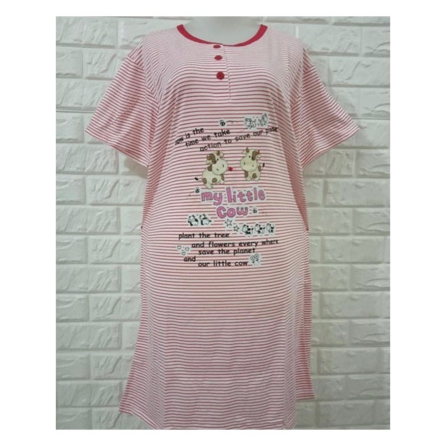 Daster katun liris merek Siu Lie