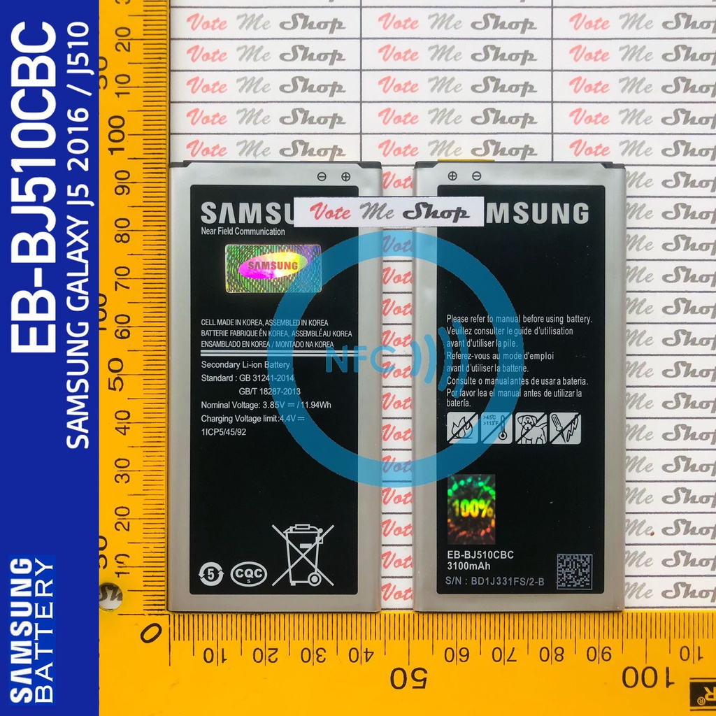 Baterai Batre Samsung GALAXY J5 2016 / J510F / J510G / J510 Bat EB-BJ510CBC Battery BJ510 Original S
