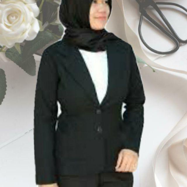 Blazer formal kantor wanita (hitam)