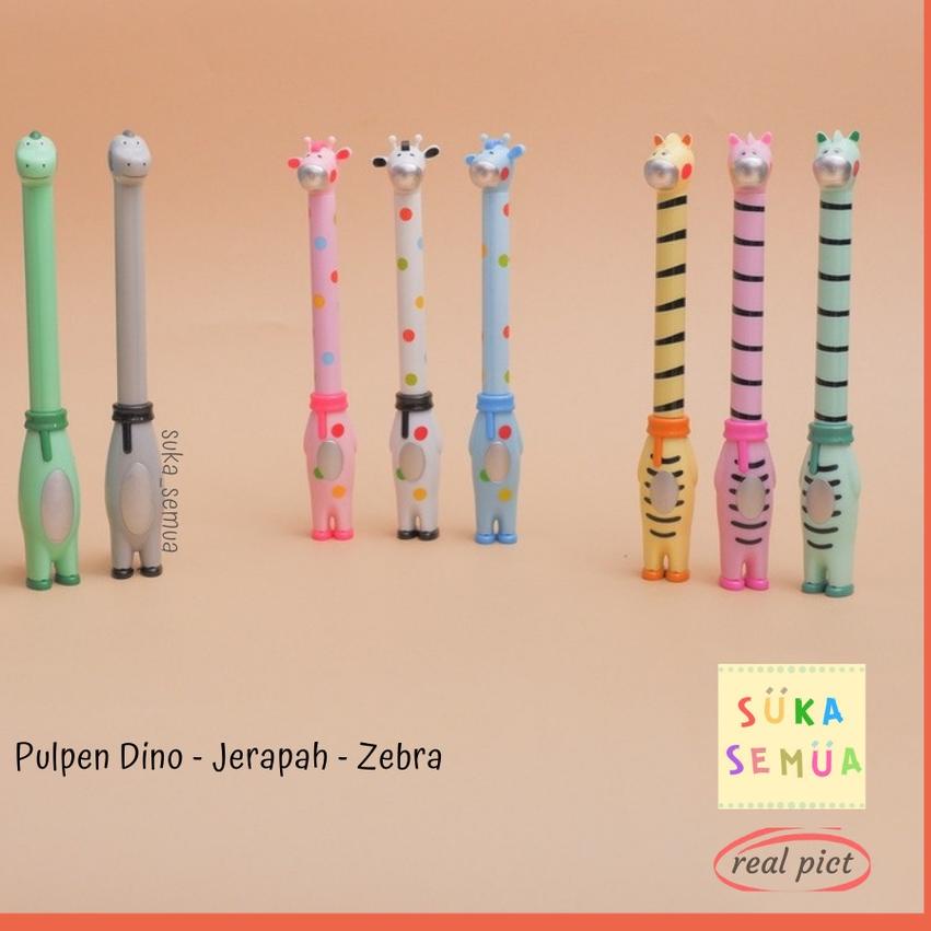 

10.10 Promo >> Pulpen 3D Dino - Jerapah - Zebra // Bolpen Pen Pena GelPen Jeli Karakter Animal Zoo Dinosaurus Giraffe Kuda - Hewan Binatang Lucu Gemoy Imut Murah - kado kenaikan kelas alat tulis anak sekolah kuliah kerja - bisa COD ( GoSend Bandung )