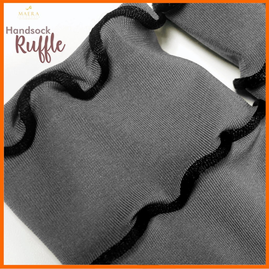 Handsock Manset Tangan Ruffle Bahan Jersey Premium By Maera Indoneis