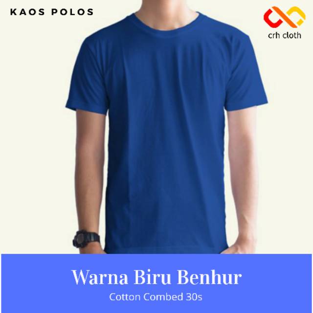 Kaos Premium Tangan Pendek Warna Biru Benhur