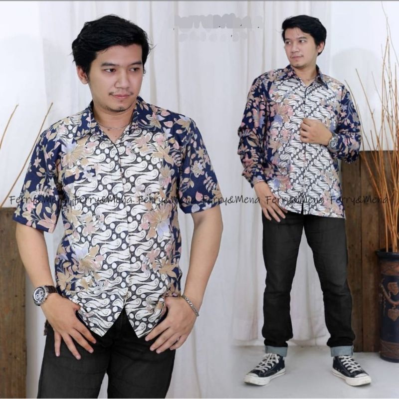 COD KEMEJA BATIK LENGAN PENDEK DAN LENGAN PANJANG//BATIK SERAGAMAN KELUARGA//KEMEJA MODERN