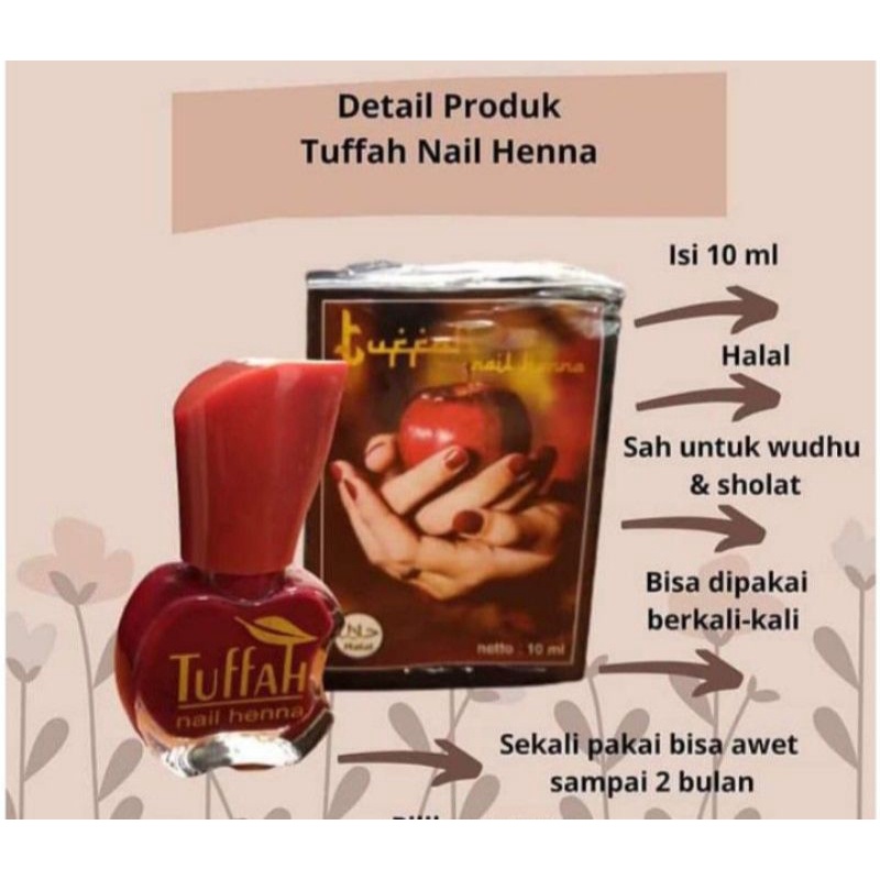 Tuffah nail Henna inai kuku muslim 100% ORI