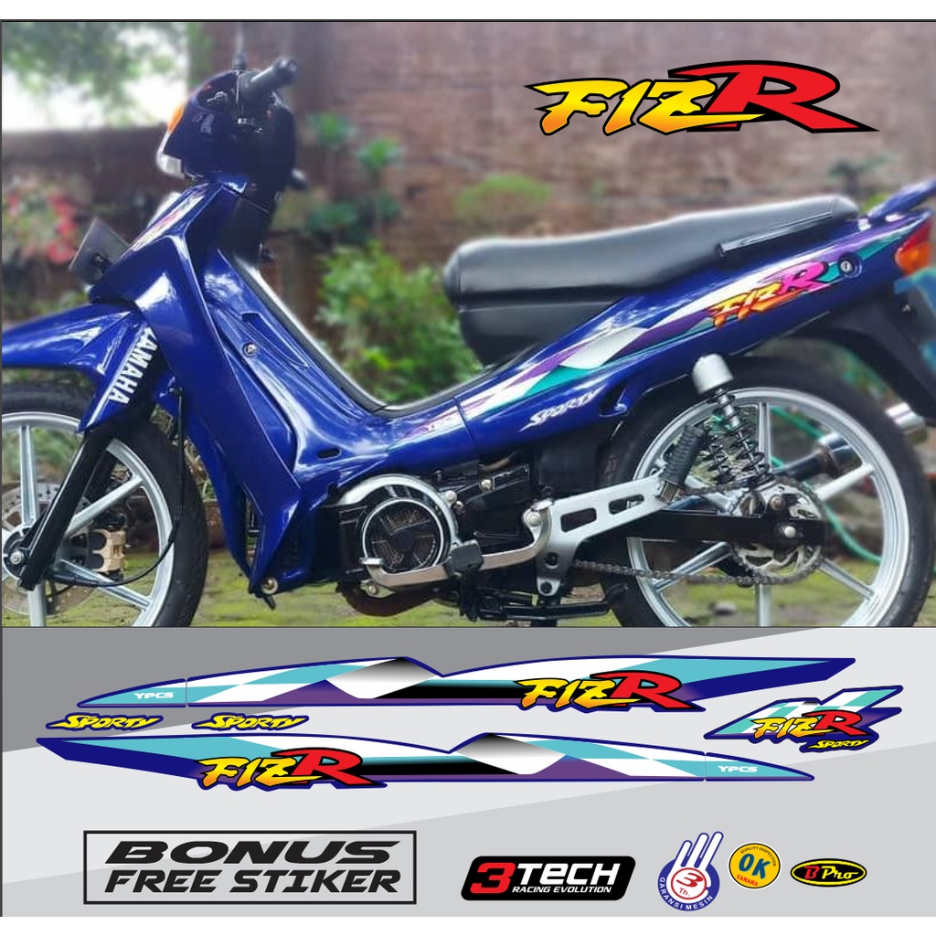 STRIPING FIZR 1997 1998 BIRU STIKER YAMAHA FIZ R