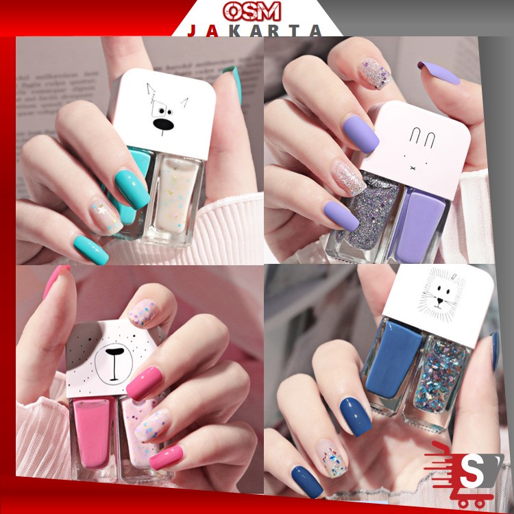 Jual OSM JKT F5249 Kutek Korea 2 in 1 Halal / Cat Kuku / Nail Polish 2