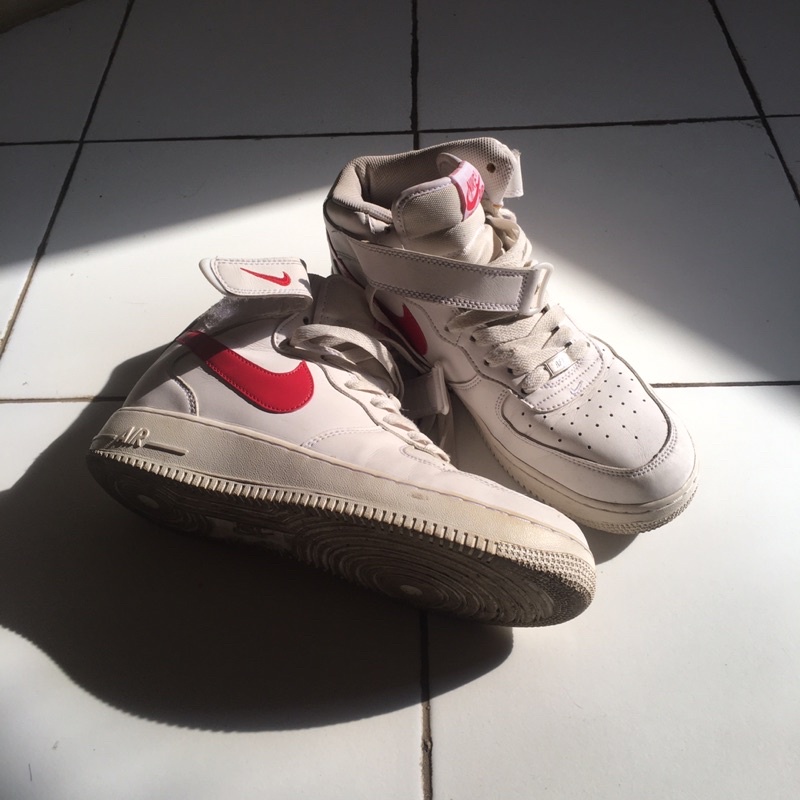 Nike Air Force 1 Mid Sail UniversityRed