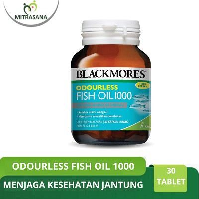 

Blackmores Odourless Fish Oil 1000 30 Tablet