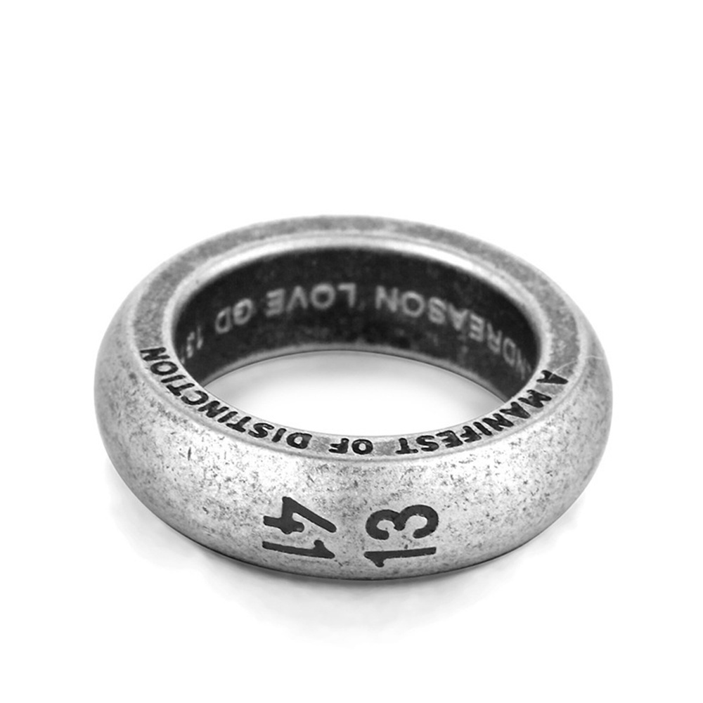 Cincin Bahan Titanium Steel Motif Ukir 1314 Untuk Unisex