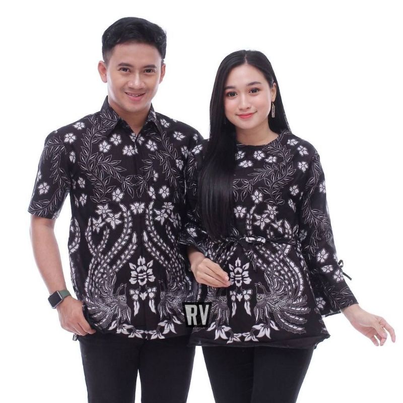 BISA PISAH || Baju Atasan Batik Couple Pria Wanita Katun Hight Quality Tebal Kekinian Model Terbaru 