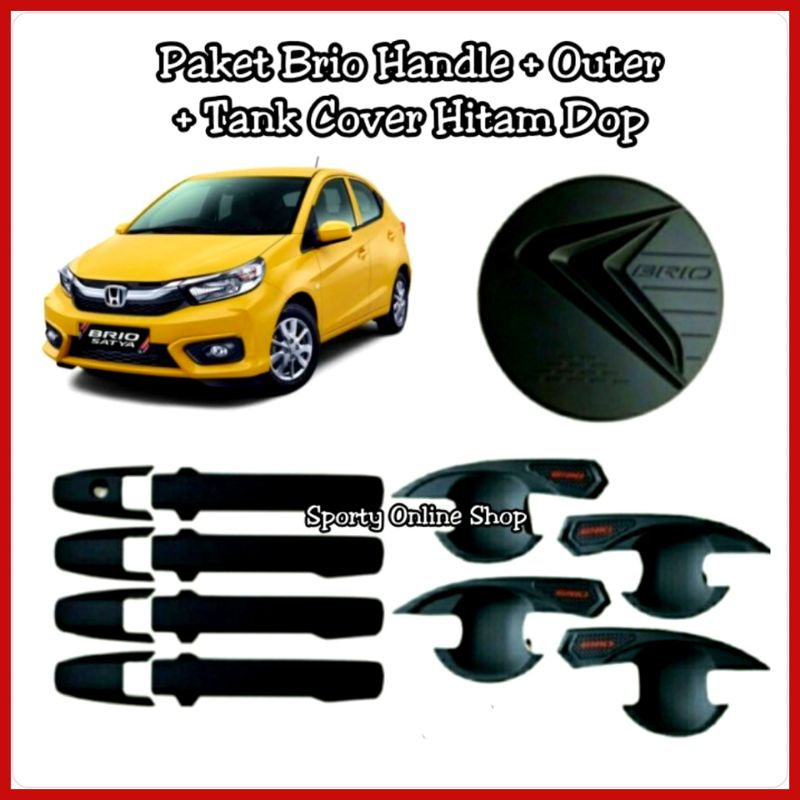 Paket Brio Handle + Outer + Tank Cover Hitam Dop