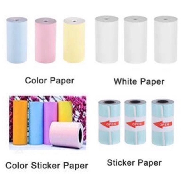 Kertas Thermal Sticker Paperang / Peripage Portable Pocket Printer