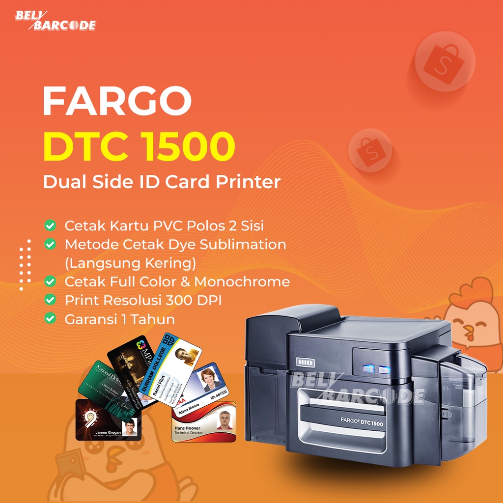 PRINTER ID CARD KARTU FARGO DTC1500 | DTC 1500 DUAL SIDE (HID)