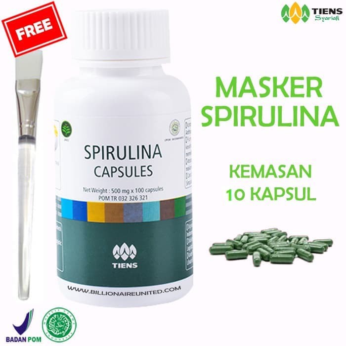  Masker  Wajah Spirulina  Tiens  Herbal Obat Jerawat 