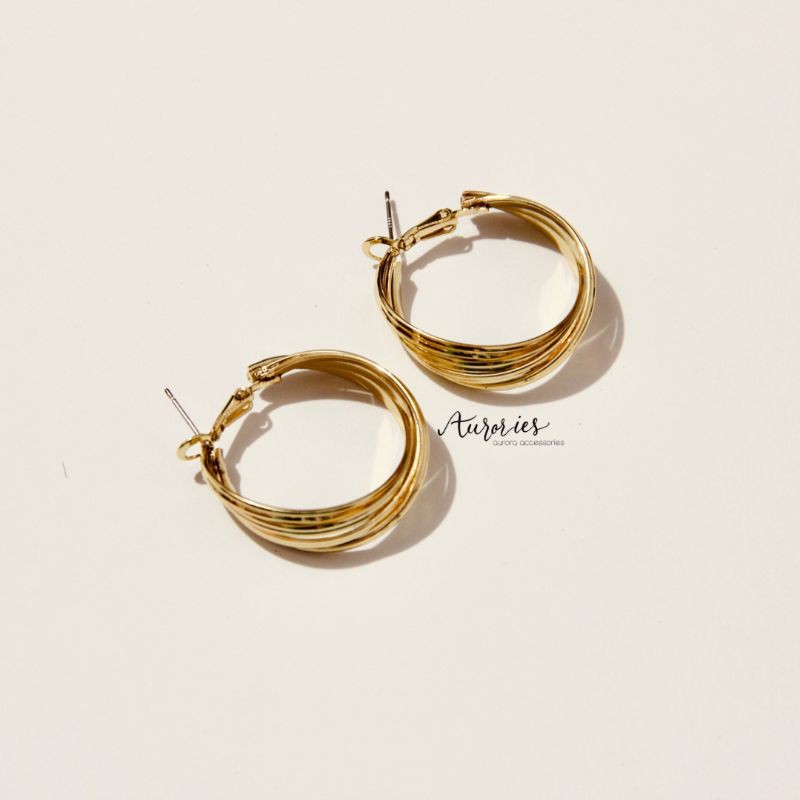 Emma/anting hoops/anting fashion korea/aksesoris korea/anting pesta/anting fashion