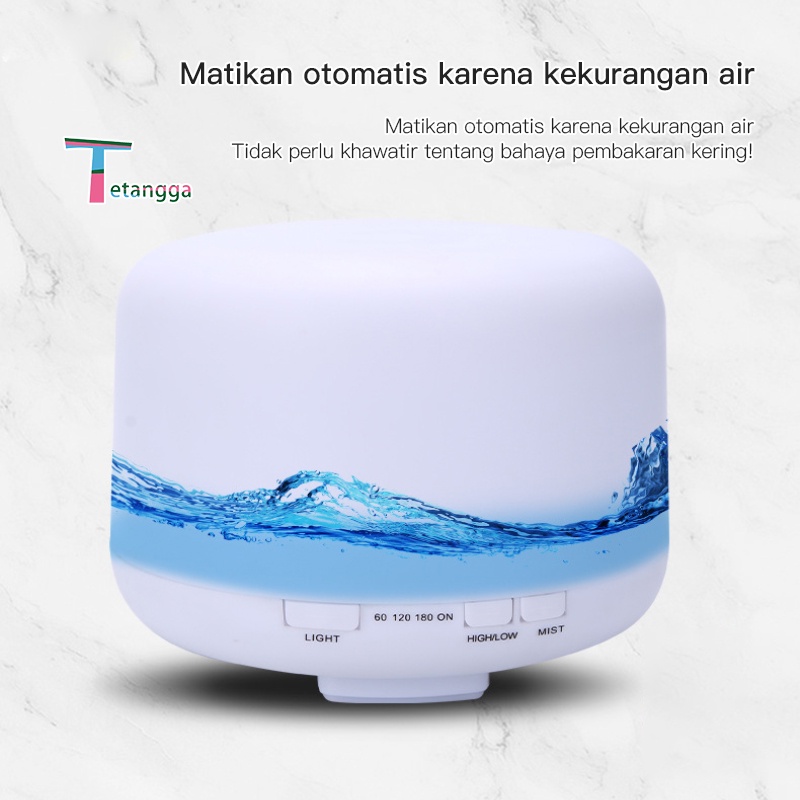 Humidifier Diffuser Air Putih Ultrasonic Aroma Terapi Essential Oil Pelembab 500ML Putih Aroma Terapi Essential Oil Pelembab