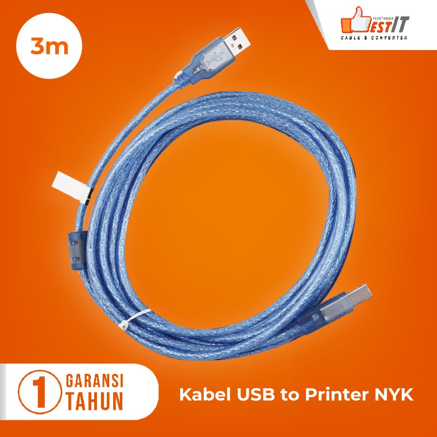 Kabel Printer USB 2.0 panjang 3 meter NYK