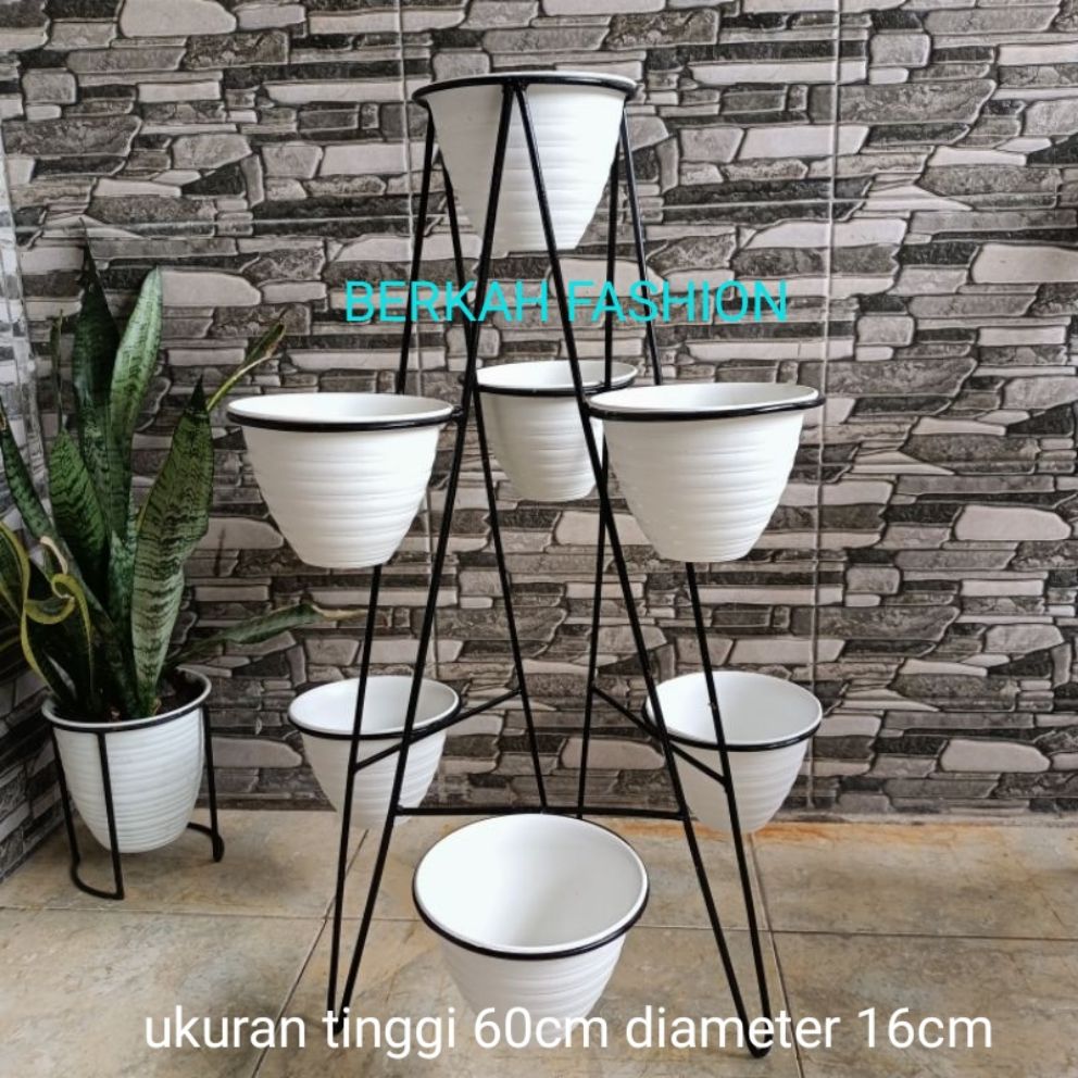 STANDING RAK POT BUNGA BESI 7 SUSUN MURAH BISA REQUEST
